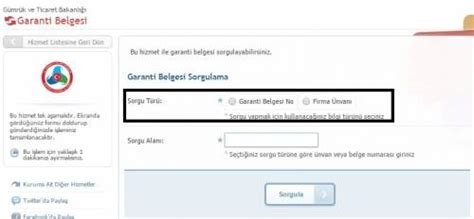 gözlük garanti belgesi sorgulama